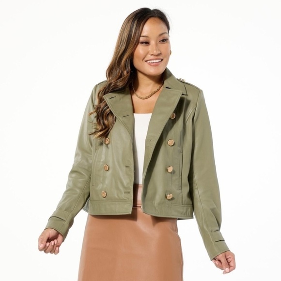 G by Giuliana Black Label Genuine Leather Jacket Large - Picture 2 of 4